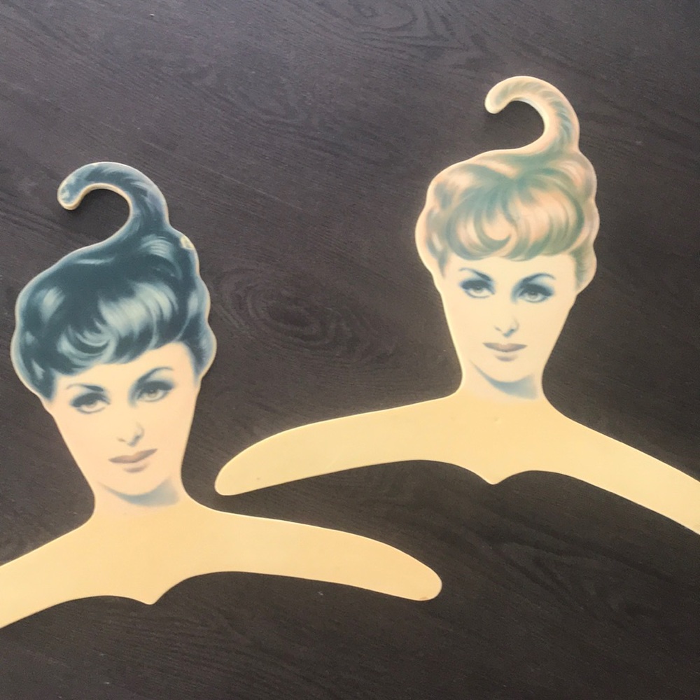 Pair of 1950s / 1960s hangers woman